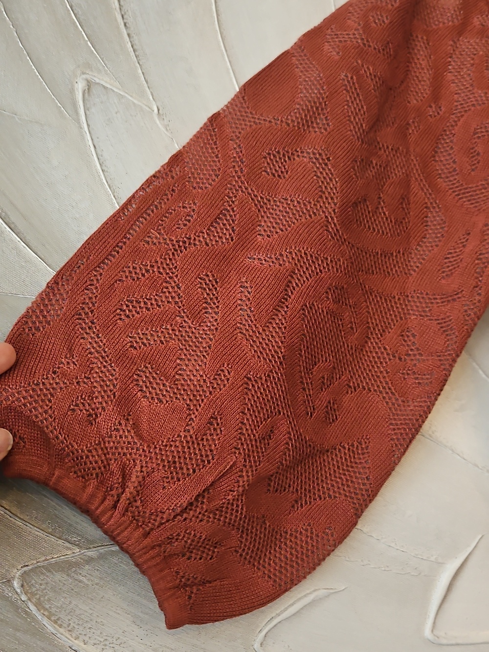 Rust Puff Sleeve Sweater - Picture 2 of 3